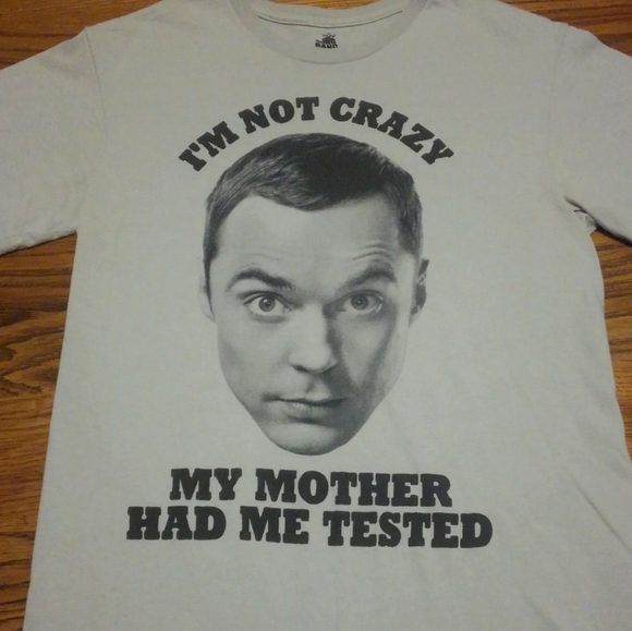 ⚛️ Big Bang Theory Shirt Sheldon Cooper Ripple Junction Small 📺 I'm Not Crazy - Picture 2 of 6